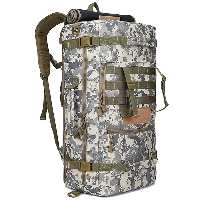 Sac à dos militaire tactique de 50l pour homme, accessoire de plein air, 3p, pour Trekking, voyage,
