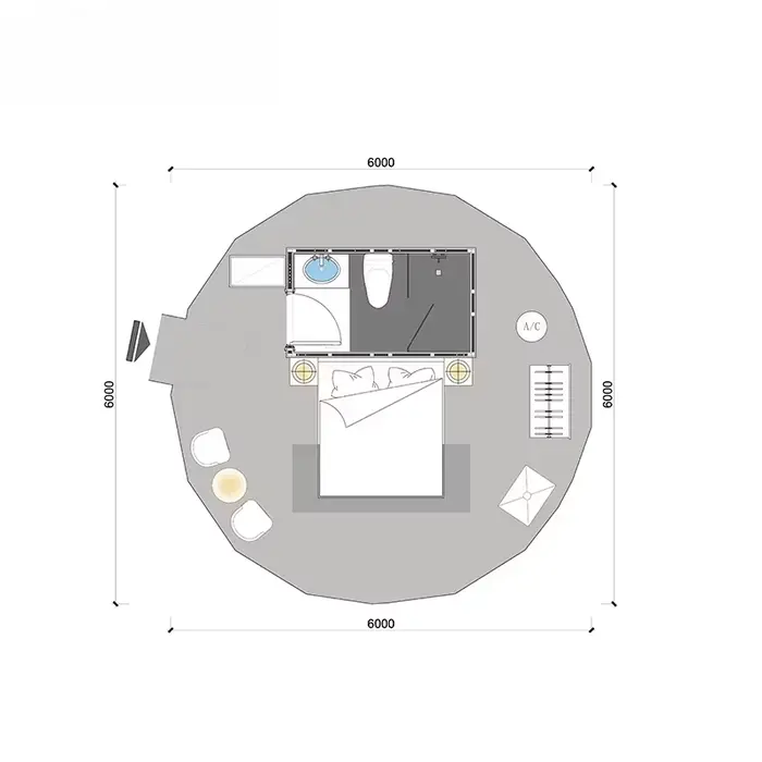 Tente dôme en PVC pour camping en plein air