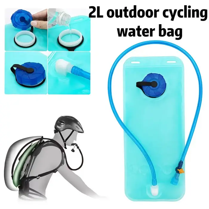 Sac d'eau pliable bleu 2L pour cyclisme