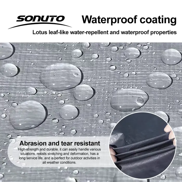 Tapis de sol robuste Sonuto pour tente - Bâche imperméable durable pour protection supplémentaire