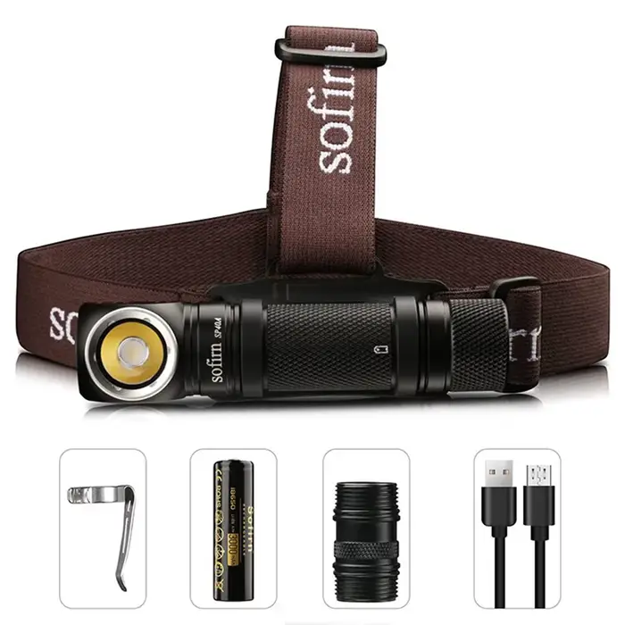 Lampe frontale LED EDC SOFIRN SP40 XPL