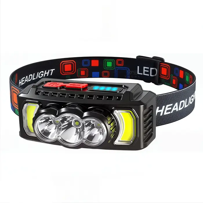 Lampe frontale LED rechargeable par USB, lampe frontale super puissante SOS, pour le camping, lumièr
