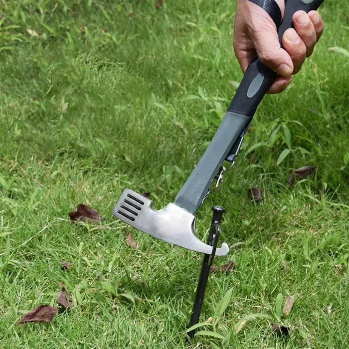 Ensemble de jambes et marteau pour tente de Camping, piquets de tente, clous au sol, longueur 30cm, 