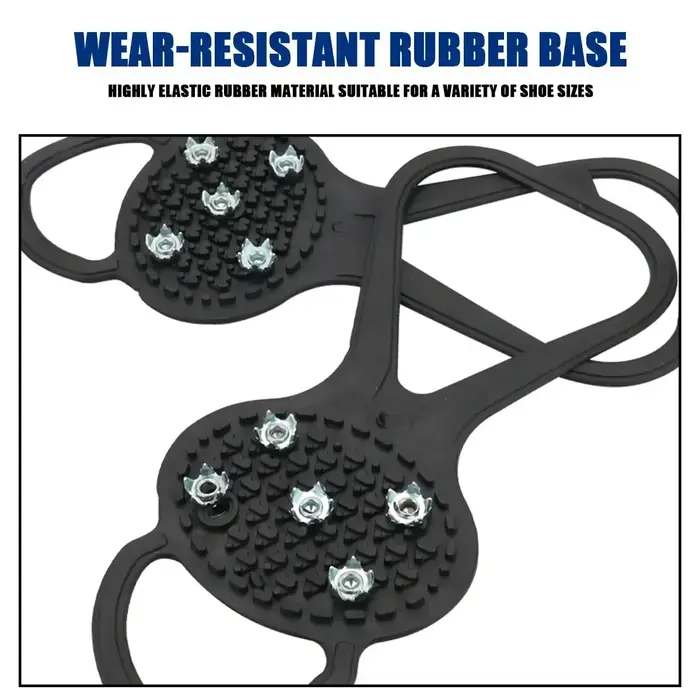 1 paire 5 goujons anti-dérapant glace neige Camping chaussures de marche bottes de sécurité d'hiver Crampons d'escalade professionnels universels