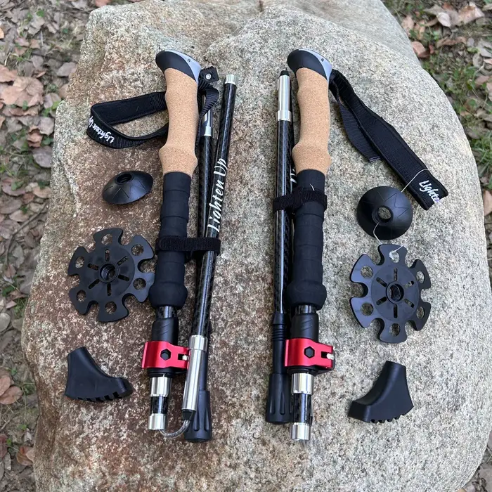 Bâtons de trekking ultralégers en fibre de carbone