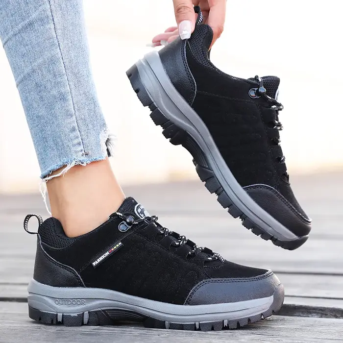 Chaussures de randonnée en daim rétro pour femmes