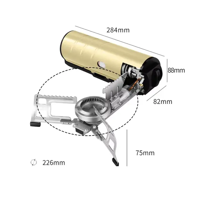 Accessoires d'extérieur : cuisinière à gaz pliante