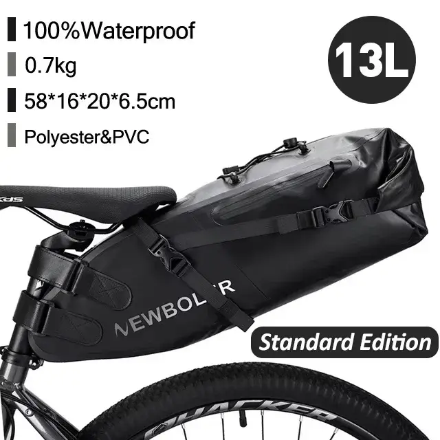 NEWBOLER sac de vélo étanche 13L grande capacité sac de selle