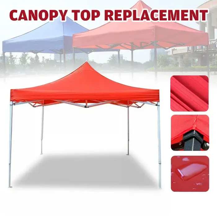 3X3 m/3x4.5 m remplacement quatre coins tente tissu auvent couverture supérieure pliable étanche à la pluie pavillon