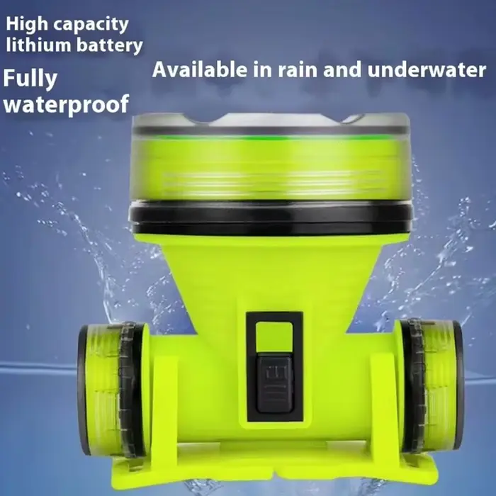 Phare de plongée Portable Rechargeable 350m sous-marin Submersible étanche Super lumineux LED plongeur lampe frontale de pêche sous-marine nouveau
