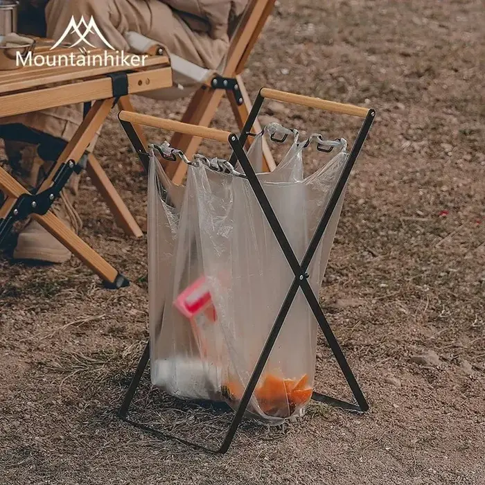 MOUNTAINHIKER Camping en plein air support de rangement Portable en plastique sac poubelle