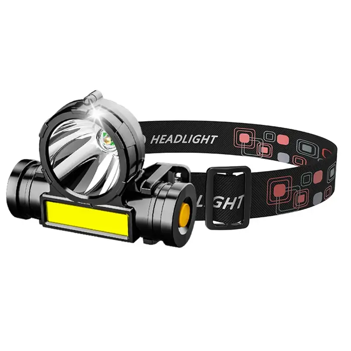 Puissante lampe frontale LED torche Portable USB Rechargeable tête lanterne lampe de poche étanche C