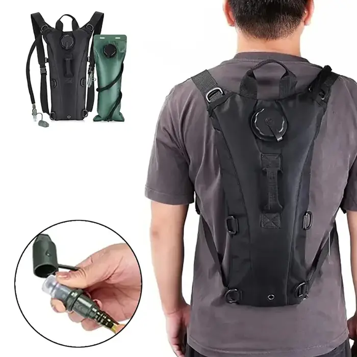 Sac à eau imperméable 3L pour sports de plein air, sac à dos pratique pour les voyages, le cyclisme, la randonnée, bouteille d'eau tactique