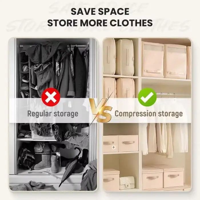 Sac de rangement auto-compressible pour couette