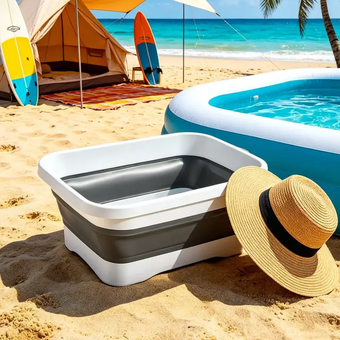 Bassin de lavage de pieds portable antidérapant pour piscine
