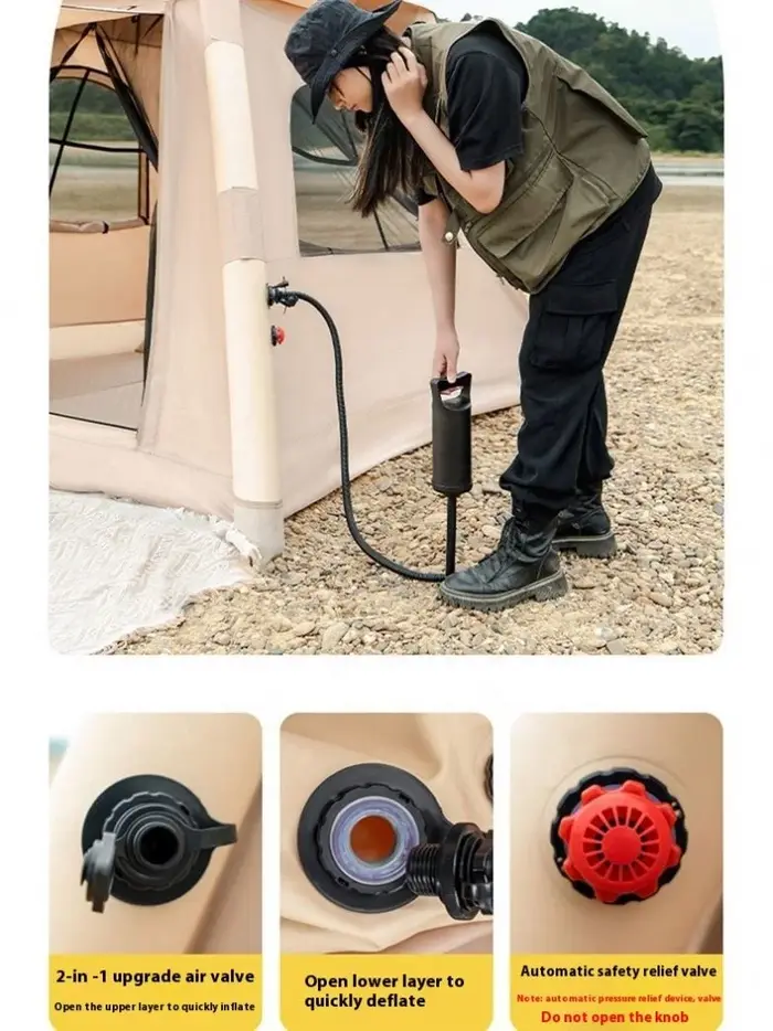 Tente dôme gonflable instantanée pour 4-5 personnes