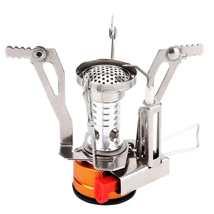 Réchaud à gaz portable pour camping, accessoires de camping, cuisinière de pique-nique ultra-légère en alliage d'aluminium, four de survie pour extérieur