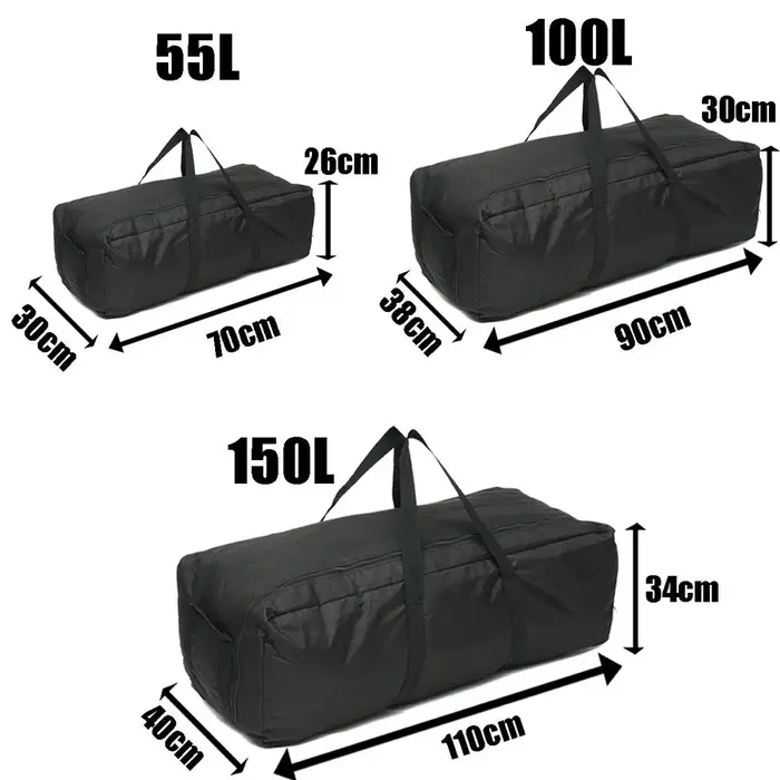 150L 100L 55L sac à main de voyage sac de Sport en plein air hommes noir grande capacité Fitness wee