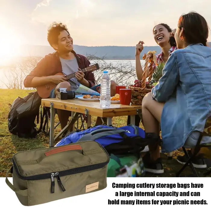 Sac de rangement isotherme pour couverts de camping