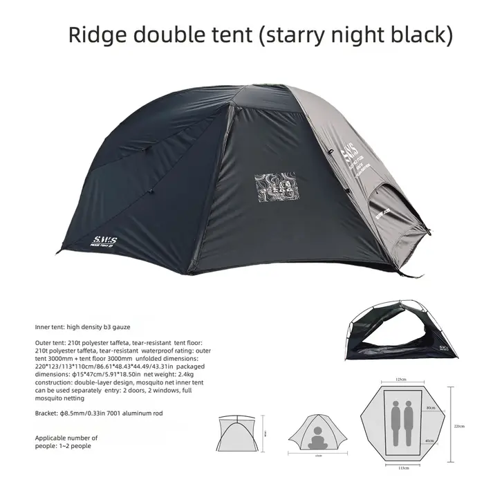 Tente de camping WELLHIKE ultralégère pour 2 personnes