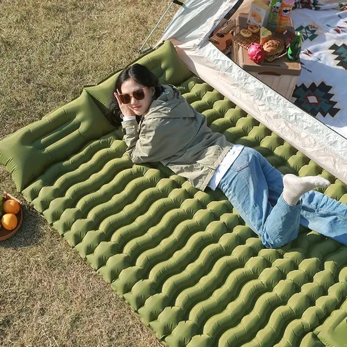 TARKA – matelas gonflable de Camping, tapis de couchage à Air avec oreiller, coussin de couchage lég