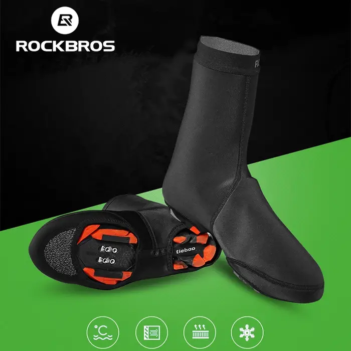 ROCKBROS couvre-chaussures de cyclisme imperméables élastique Durable coupe-vent vtt vélo de route couvre-chaussures de pluie vélo Sneaker couvre équipement