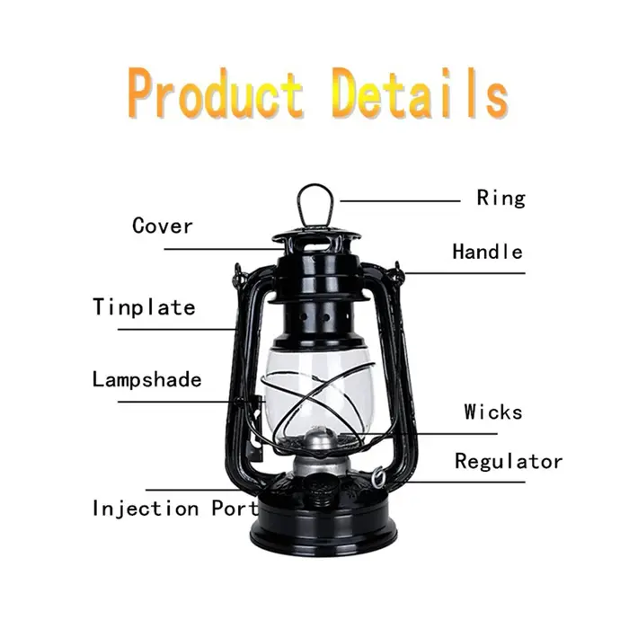 Lampes à mèche de 19 cm