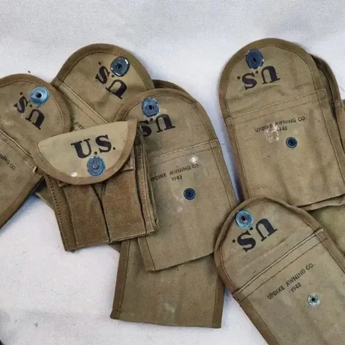 10PCS GENUINE ORIGINAL WW2 US M1 M2 CARBINE Magazine Pouch Bag Cover MILITARY SURPLUS