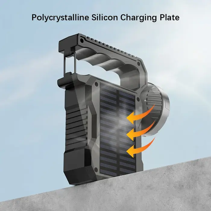 Lampe de poche solaire Portable puissante et Rechargeable