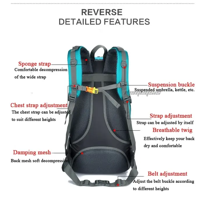 Nouveau 40L/50L/60L Camping en plein air randonnée sac à dos étanche hommes femmes Trek escalade sac à dos grande capacité sac d'alpinisme