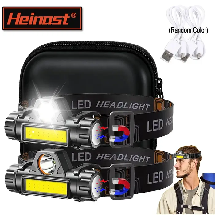 Lampe frontale LED COB Rechargeable
