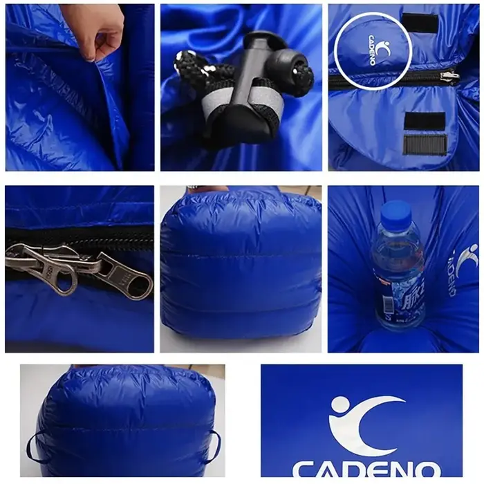 Sac de couchage thermique en duvet de canard blanc ultraléger pour adultes