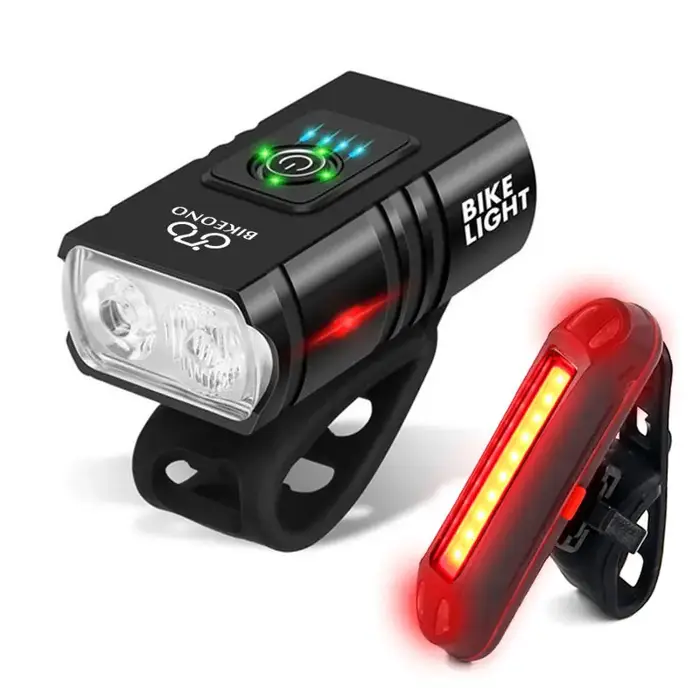 Lampe de vélo avant et arrière T6 LED, lampe frontale et arrière pour VTT, phare de vélo, lampe torc