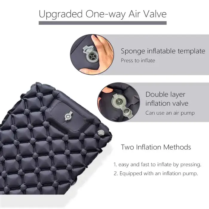 TARKA Matelas gonflable ultraléger 1 pièce, tapis de camping et de randonnée, coussin d'air innovant pour le sommeil, matelas pneumatique sans oreiller pour tente