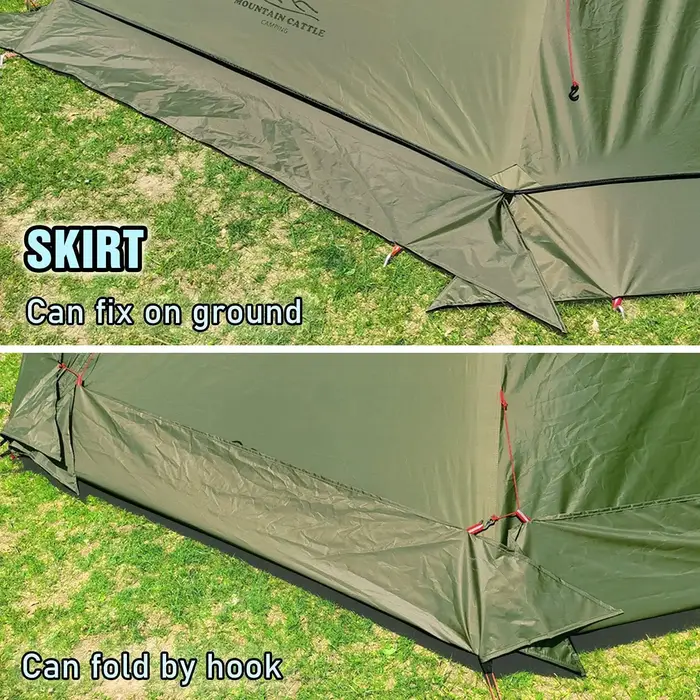 Tente Tipi Légère avec Tuyaux de Cannelure Ignifuge