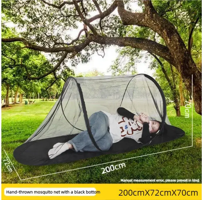 Nouvelle tente anti-moustiques de camping en plein air, tapis portable de type bateau, installation 