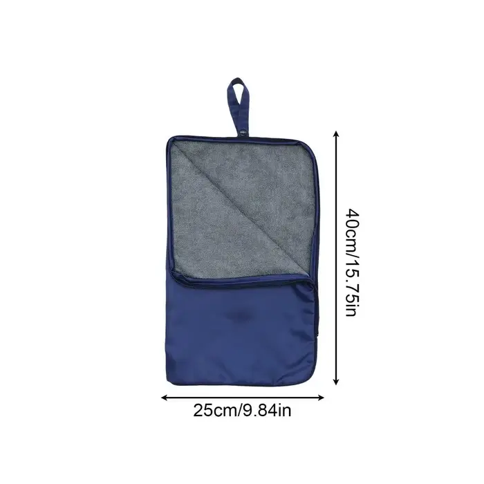 Sac de plage compact avec fermeture éclair, sac à serviettes humides, poignée, pochettes étanches po
