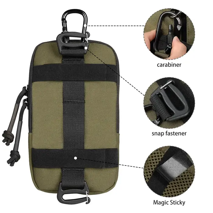 Sac de rangement pour téléphone portable avec boucle de montagne, idéal pour la randonnée en plein air, les trajets quotidiens et les voyages, utilisable comme sac banane portable