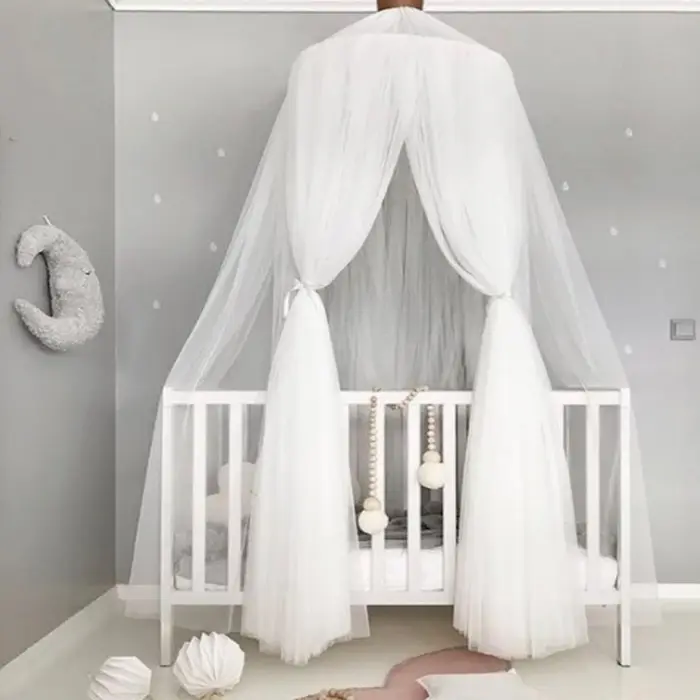 Tente suspendue avec moustiquaire, décoration étoile, lit de bébé, auvent de berceau, rideaux en Tul