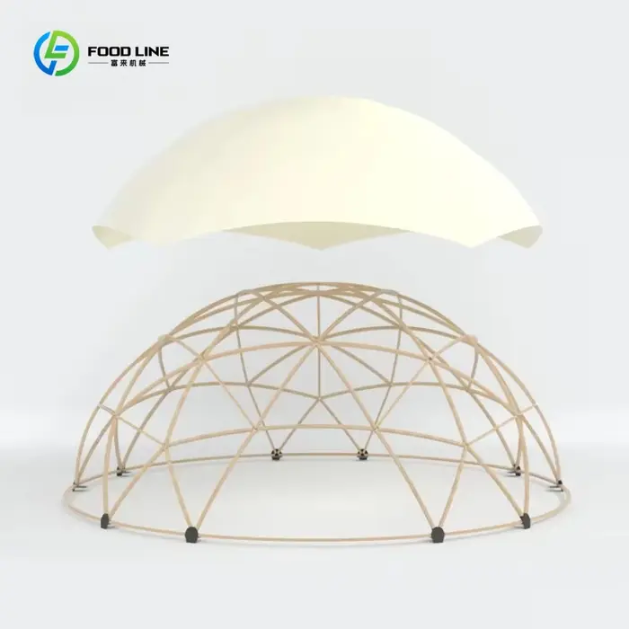 Tente dôme géodésique de luxe personnalisée de 12m x 9m