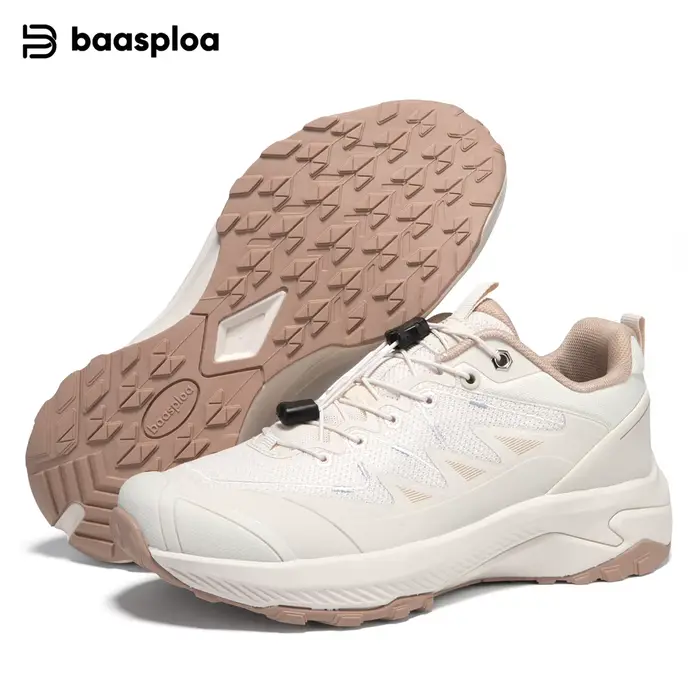 Baasploa chaussures de randonnée femmes léger maille boucle élastique baskets femme escalade en plei
