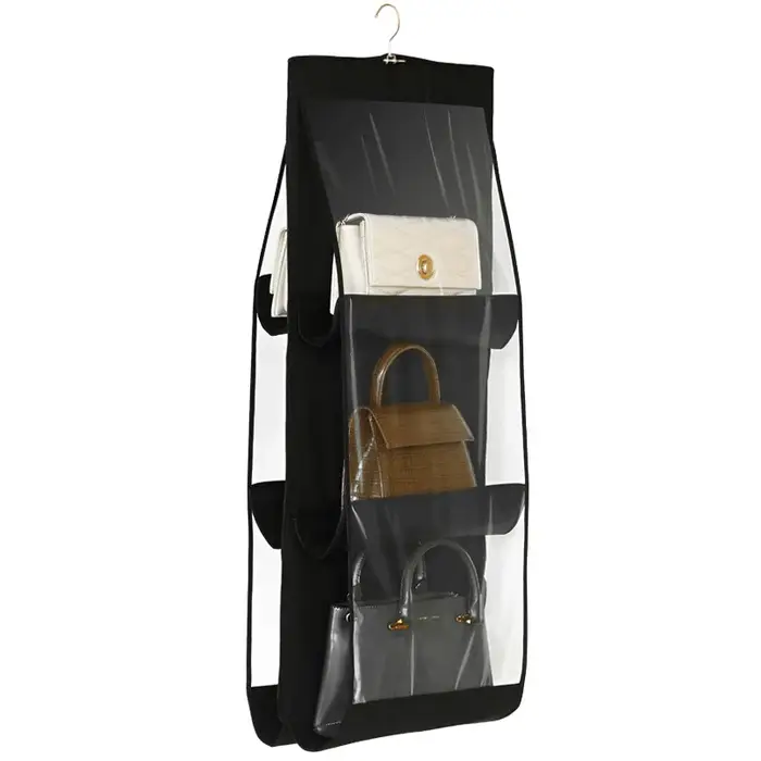 Organisateur de sacs à main suspendu pour placard, support de rangement pour sacs en tissu Oxford