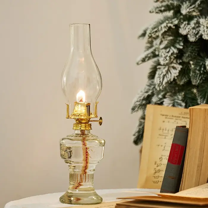 MEMEOKON L555 abat-jour en verre lampe à kérosène mèches vintage décor à la maison éclairage