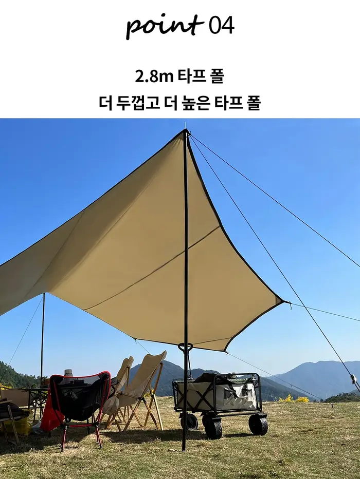 Grande bâche de camping octogonale 5,1x5,1m, toile de protection argentée imperméable, auvent pare-soleil (avec ensemble de poteaux de 2,8m / toile de bâche 17x17ft)