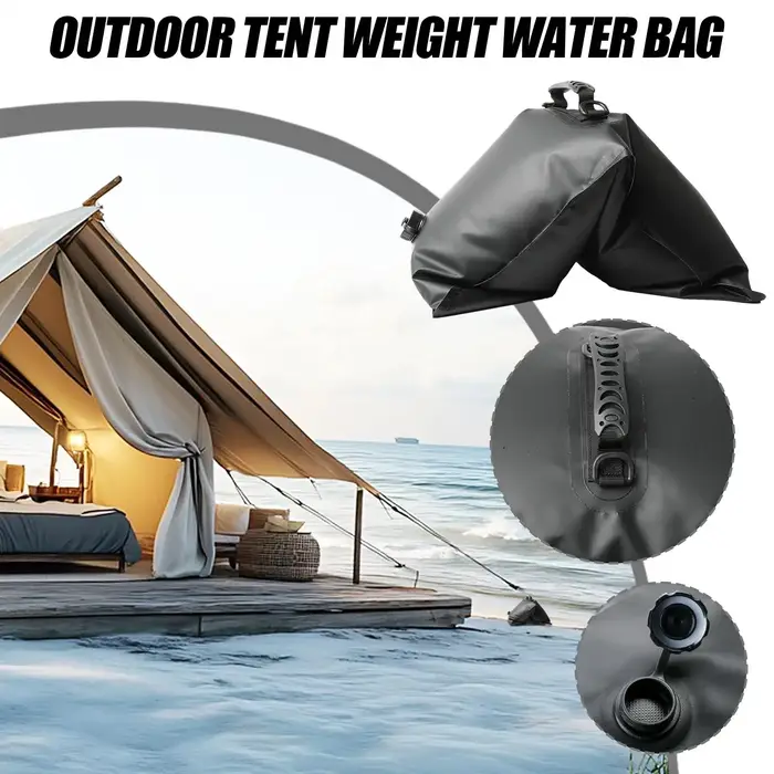 Sacs d'eau lestés pour pieds de tente, sacs d'eau portables et pliables pour le camping en extérieur