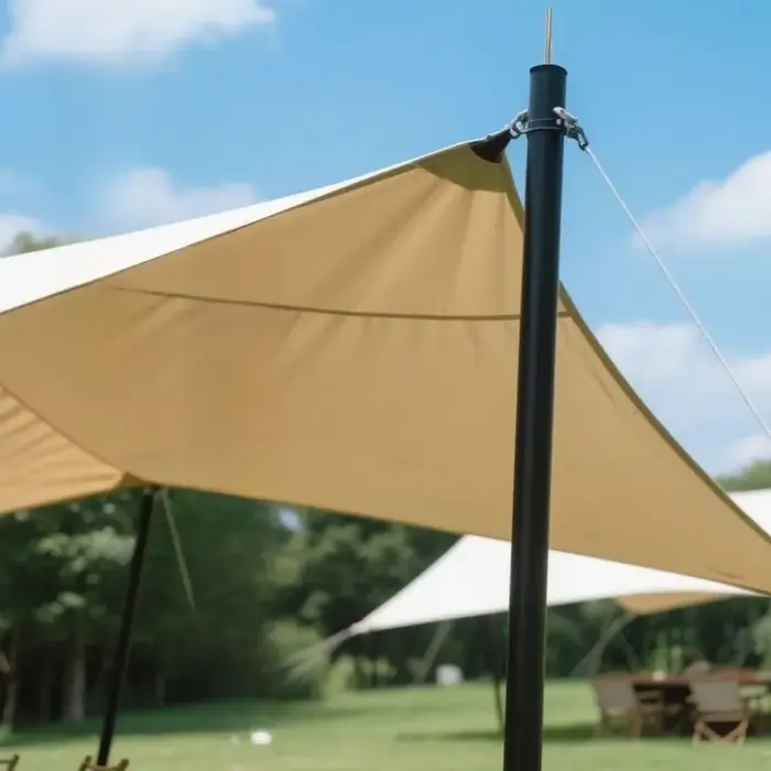 Poteaux de tente de camping télescopiques, 2 pièces, poteaux de bâche réglables, poteaux de auvent d