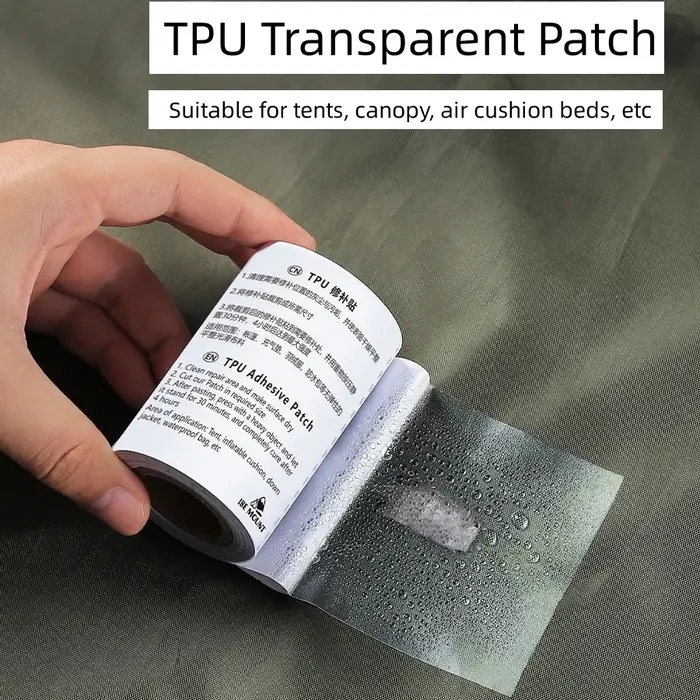 Autocollant de Réparation de Tente TPU, Patch Transparent Imperméable, Bande de Réparation de Cercle