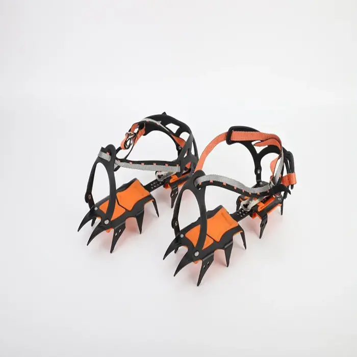 Crampons de neige glacée à 12 dents, antidérapants, couvre-chaussures, Crampons à pointes, en acier