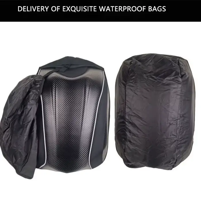 48L extensible étanche Moto coque rigide sacs à dos MX Motocross fibre de carbone sac à dos