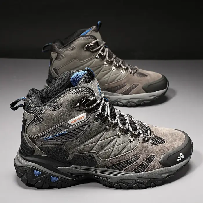 HIKEUP botte de randonnée hommes bottes de plein air daim haut Trekking Sport hommes chaussures impe